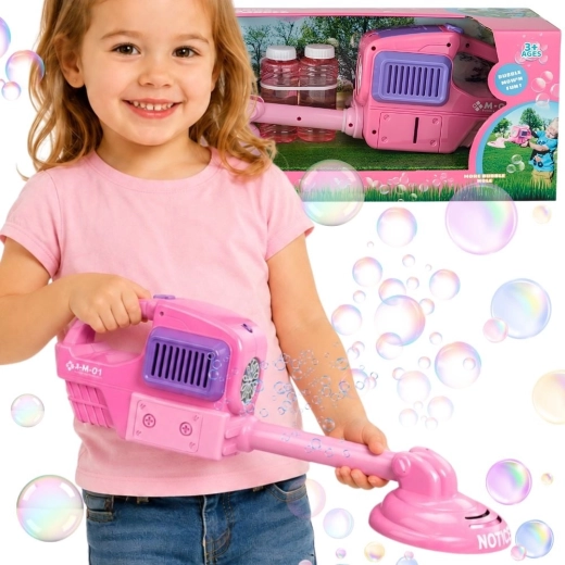 Tondeuse à bulles manuelle rose Woopie