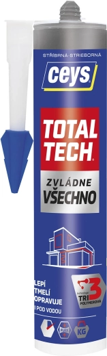 Colle et mastic universels 290 ml CEYS Total Tech argenté