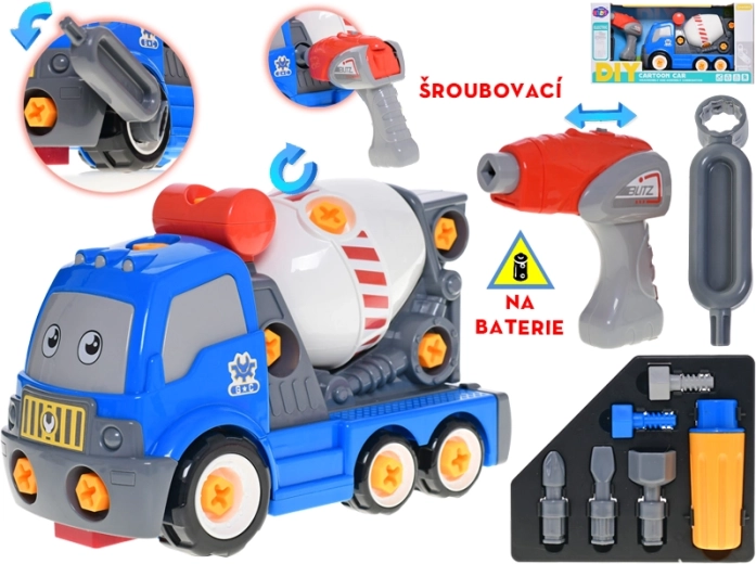 Bétonnière de chantier interactive 28 cm avec perceuse à piles