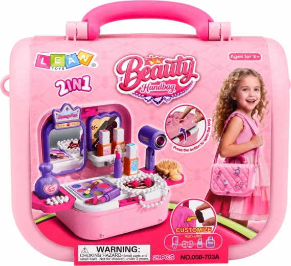 Valisette 2-en-1 : salon de beauté portable