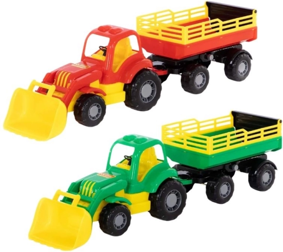 Tracteur avec chargeur avant et remorque Mighty - 1 pièce