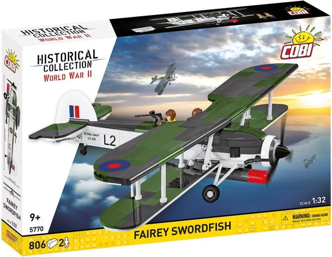 Cobi WWII Fairey Swordfish maquette d’avion 1:32 (806 pièces, 2 figurines)