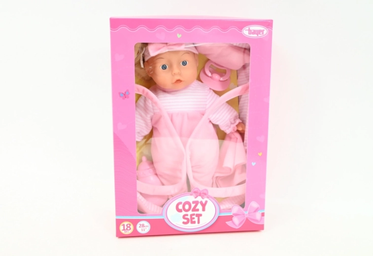 Poupée bébé Bayer de 28 cm avec porte-bébé