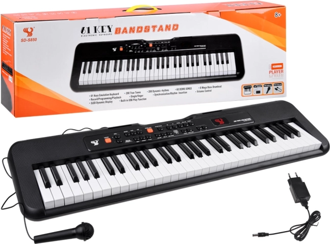 Instrument à clavier électronique 61 touches avec microphone SD-S850