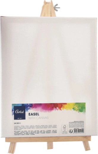 Toile de peinture avec chevalet de table pliable 23 × 30 cm