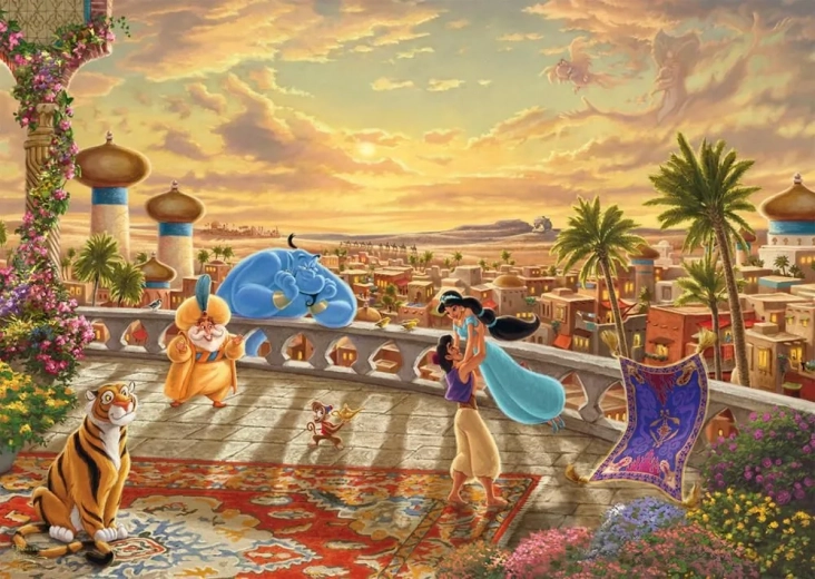 puzzle disney jasmine et aladdin 1000 pièces