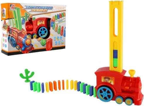 Petit train Domino – locomotive pour poser des dominos avec lumière et son