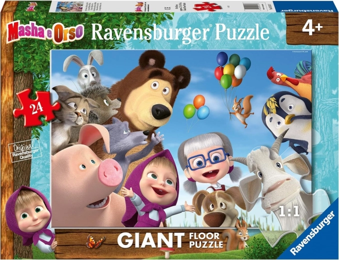 Ravensburger puzzle de sol géant Macha et l’Ours (24 pièces)
