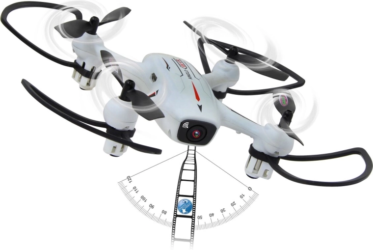 Pilotage plus stable grâce au gyroscope 6 axes et au maintien de l’altitude