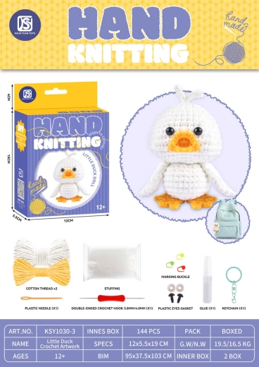 Kit créatif pour fabriquer une peluche en laine – caneton