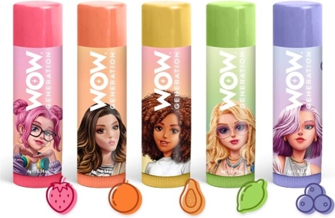 Baume à lèvres coloré pour enfants WOW – différentes saveurs