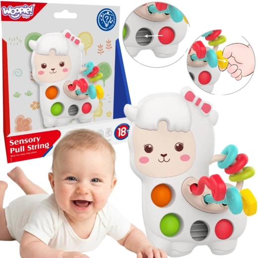 Woopie Baby jouet sensoriel manipulatif Montessori lama 3-en-1 18m+