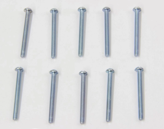 Vis à tête cylindrique M3 × 30 mm, acier galvanisé - 10 pièces