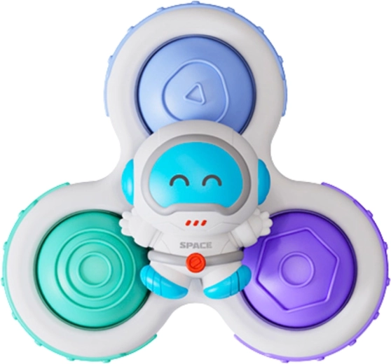 Rotation fluide et motif spatial qui plaît aux enfants