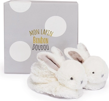 Doudou ensemble de chaussons avec hochets Lapin beige