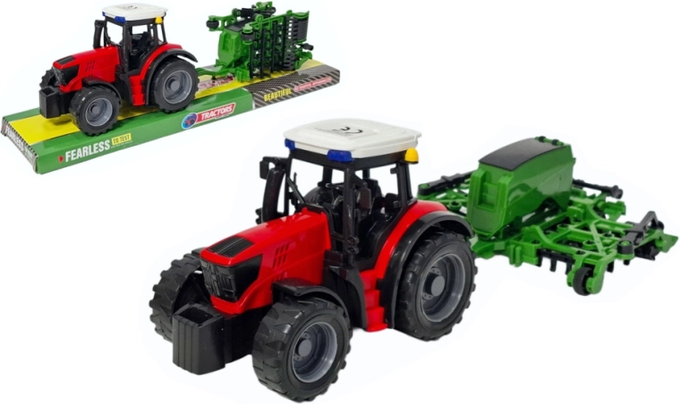 Tracteur avec semoir