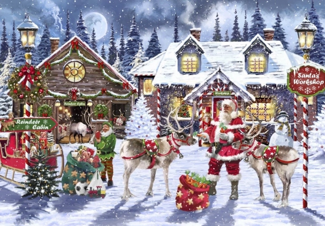 Puzzle Atelier du Père Noël 1000 pièces