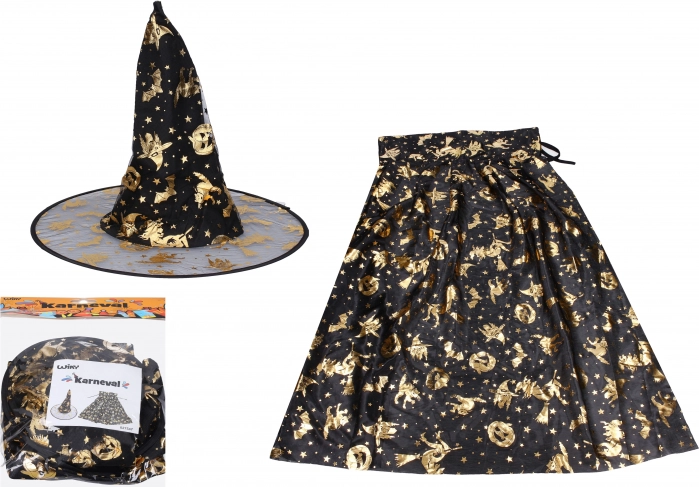 Déguisement de sorcière pour enfants – chapeau et cape