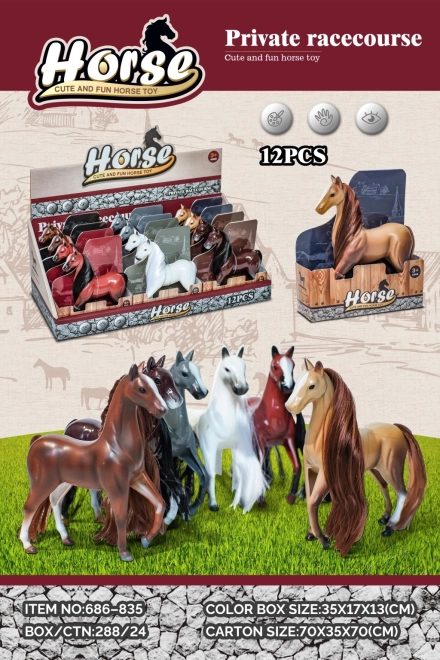 Petit cheval – figurine en plastique en 6 couleurs