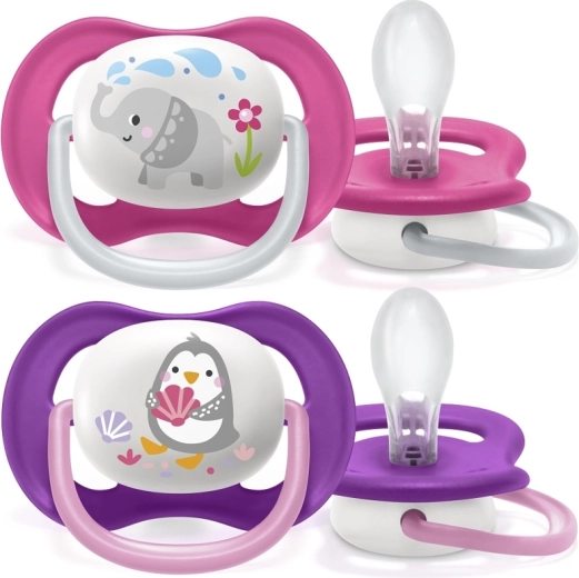 Philips Avent sucettes Ultra Air Animaux 6–18 mois, fille, 2 pcs