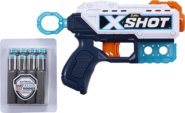 X-SHOT - pistolet Kickback avec 8 fléchettes