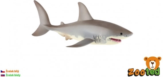 Figurine en plastique de grand requin blanc 17 cm