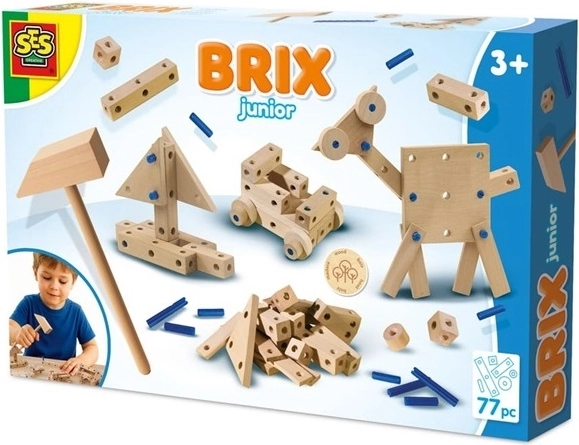 SES Brix junior – kit de construction en bois avec marteau