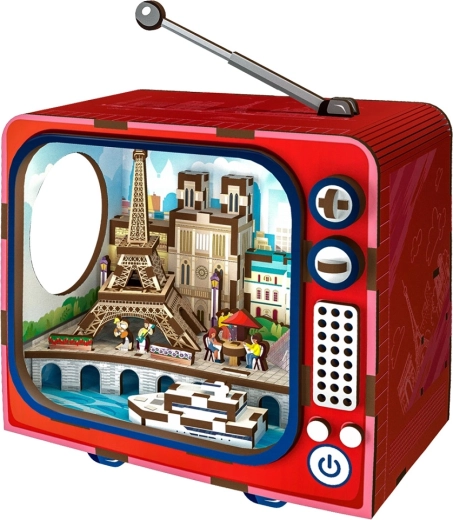 2Kids Toys puzzle 3D en bois rétro TV Paris