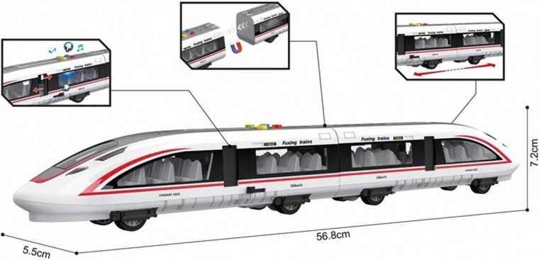 Train amusant avec aimants, lumières et sons