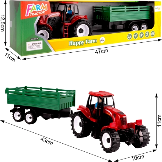 Tracteur avec remorque 43 cm