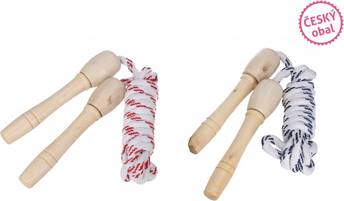 Corde à sauter en bois 2,2 m