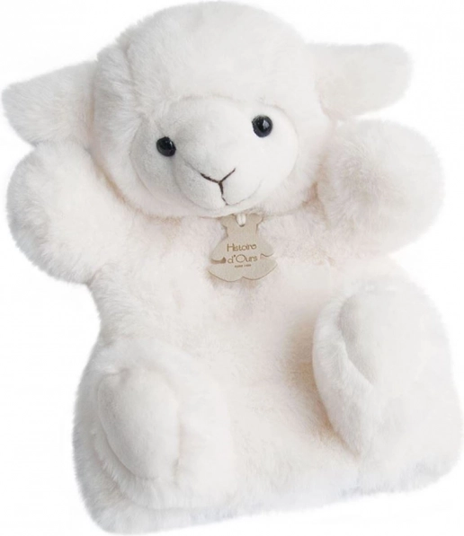 Doudou Peluche Marionnette Agneau 25 cm