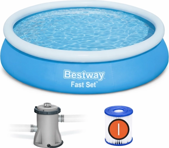 Piscine autoportante Bestway Fast Set 366 × 76 cm avec pompe de filtration