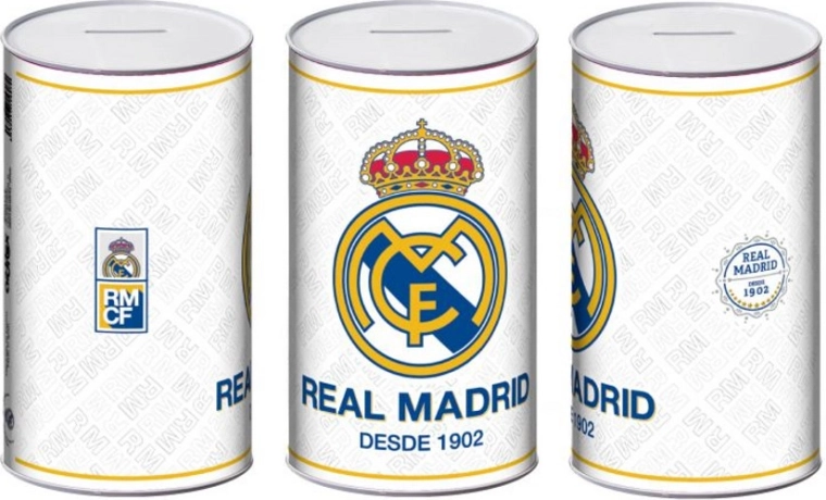 Tirelire en métal Real Madrid 10 × 10 × 17,5 cm