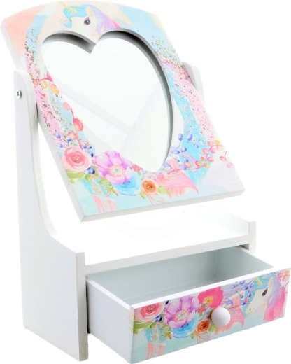 Miroir en forme de cœur pour petites coquettes