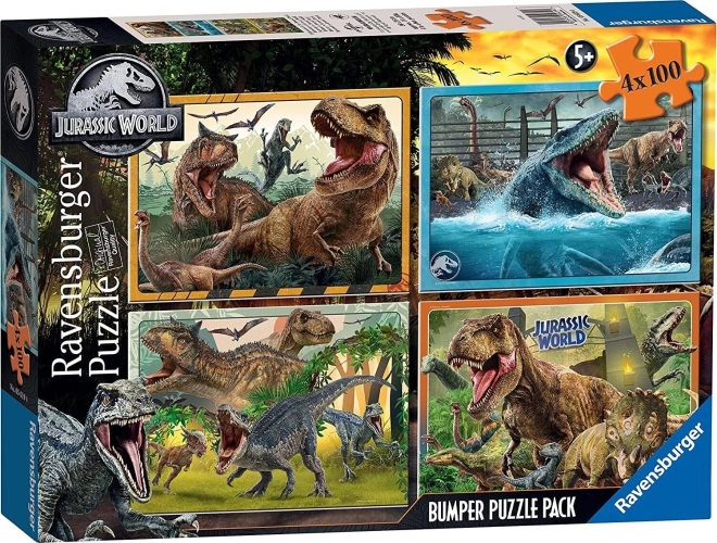 Puzzle Ravensburger Jurassic World set 4x100 pièces