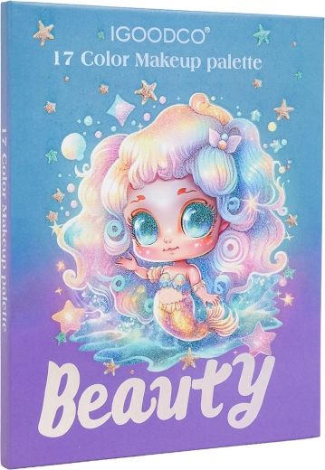 Kit de maquillage pour enfants sirène dans une palette bleue