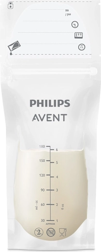 Sachets pour lait maternel Philips Avent 180 ml, 25 pièces