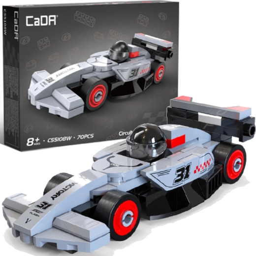 Jeu de construction CaDA voiture de course Circuit racing car grise 70 pièces