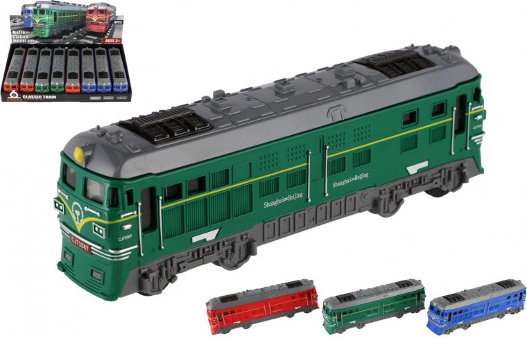 locomotive en plastique 18 cm à inertie, 3 couleurs