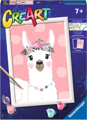 CreArt peinture par numéros – lama, zéro drama 18 × 24 cm