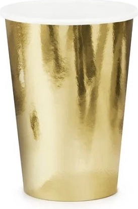 Gobelets jetables dorés 220 ml