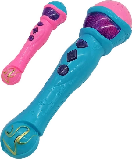 Microphone enfant Adar avec lumière et son 23 cm (2 couleurs) - 1 pièce