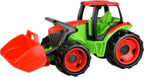 Tracteur pelle bleu gris