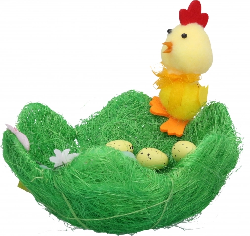 Nid décoratif vert 19 × 19 × 8 cm