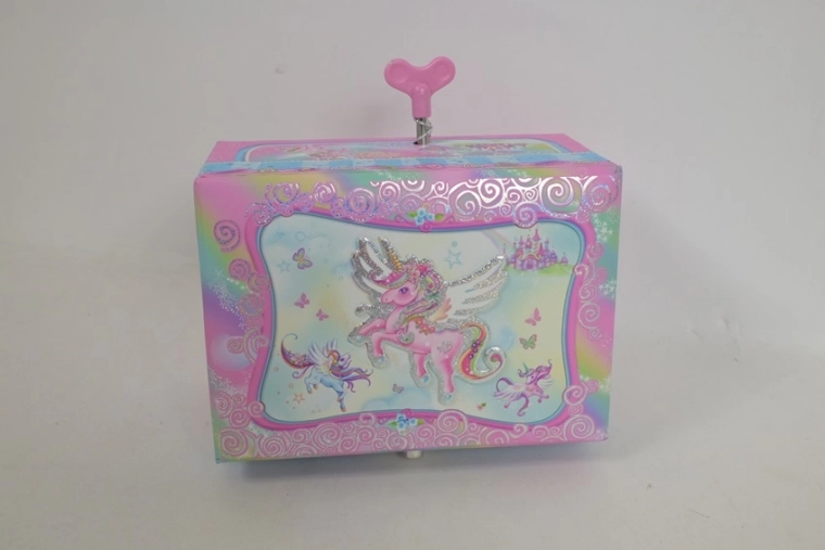 Boîte à bijoux musicale Pecoware avec licorne
