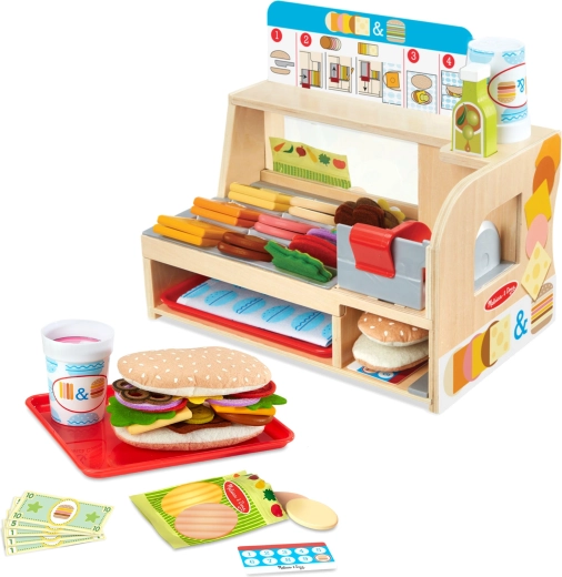 Comptoir à sandwiches en bois Melissa & Doug avec set Slice & Stack (52 pièces)