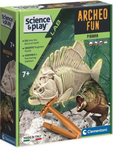 Clementoni Science & Play ArcheoFun : piranha phosphorescent