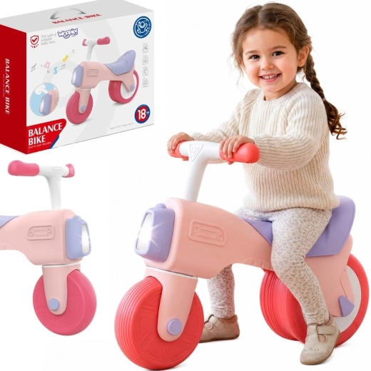 Porteur avec lumière et son WOOPIE Huanger rose