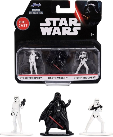 Star Wars Nano Metalfigs set de 3 figurines métalliques Darth Vader et Stormtroopers - 3 pièces